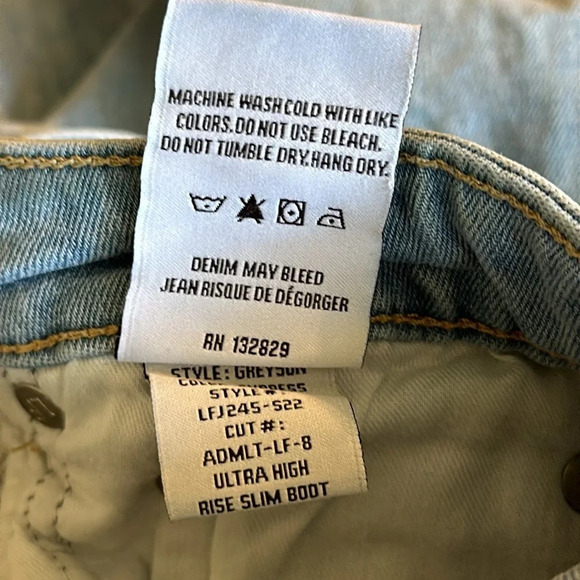 Lovers and Friends 27 Greyson Ultra High Rise Stretch Slim Boot Jean great cond - Picture 10 of 10